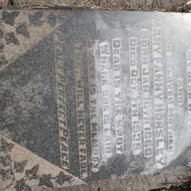 HORSLEY Mary Fanny 1860-1936