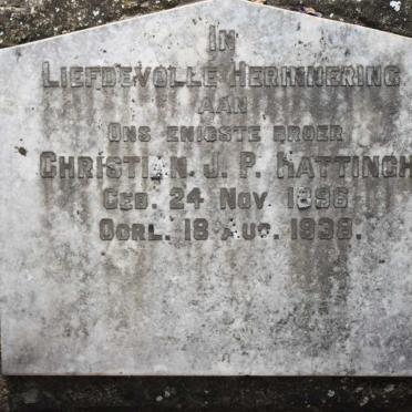 HATTINGH Christian J.P. 1896-1938