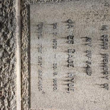 HYDE James Gage 1872-1950