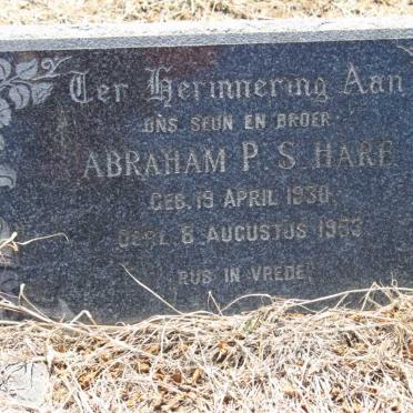 HARE Abraham P.S. 1930-1953