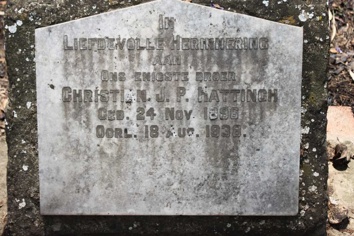 HATTINGH Christian J.P. 1896-1938