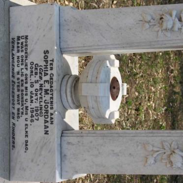 JORDAAN Sophia E.M. nee NEVELING 1907-1946