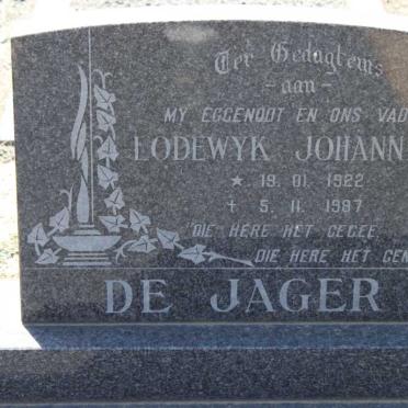 JAGER Lodewyk Johannes, de 1922-1987