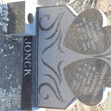 JONCK Ernest Benjamin 1919-1995  &amp; Johanna Petronella Catharina 1920-1993