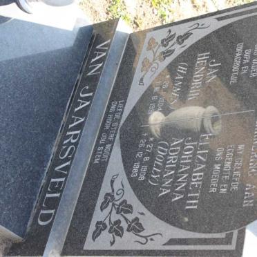 JAARSVELD Jan Hendrik, van 1904-1991 &amp; Elizabeth Johanna Adriana 1908-1983