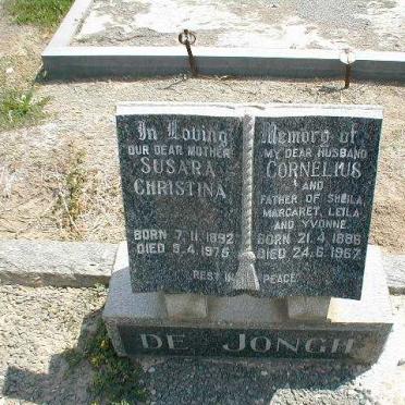 JONGH Cornelius, de 1886-1967 &amp; Susara Christina 1892-1975