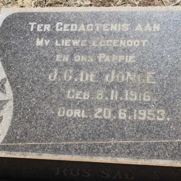 JONGE J.C., de 1916-1953