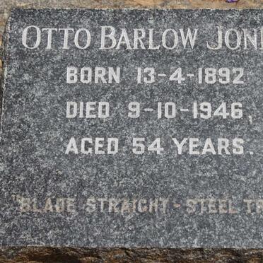 JONES Otto Barlow 1892-1946