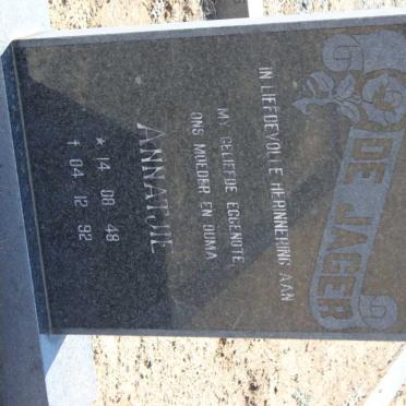 JAGER Annatjie, de 1948-1992 