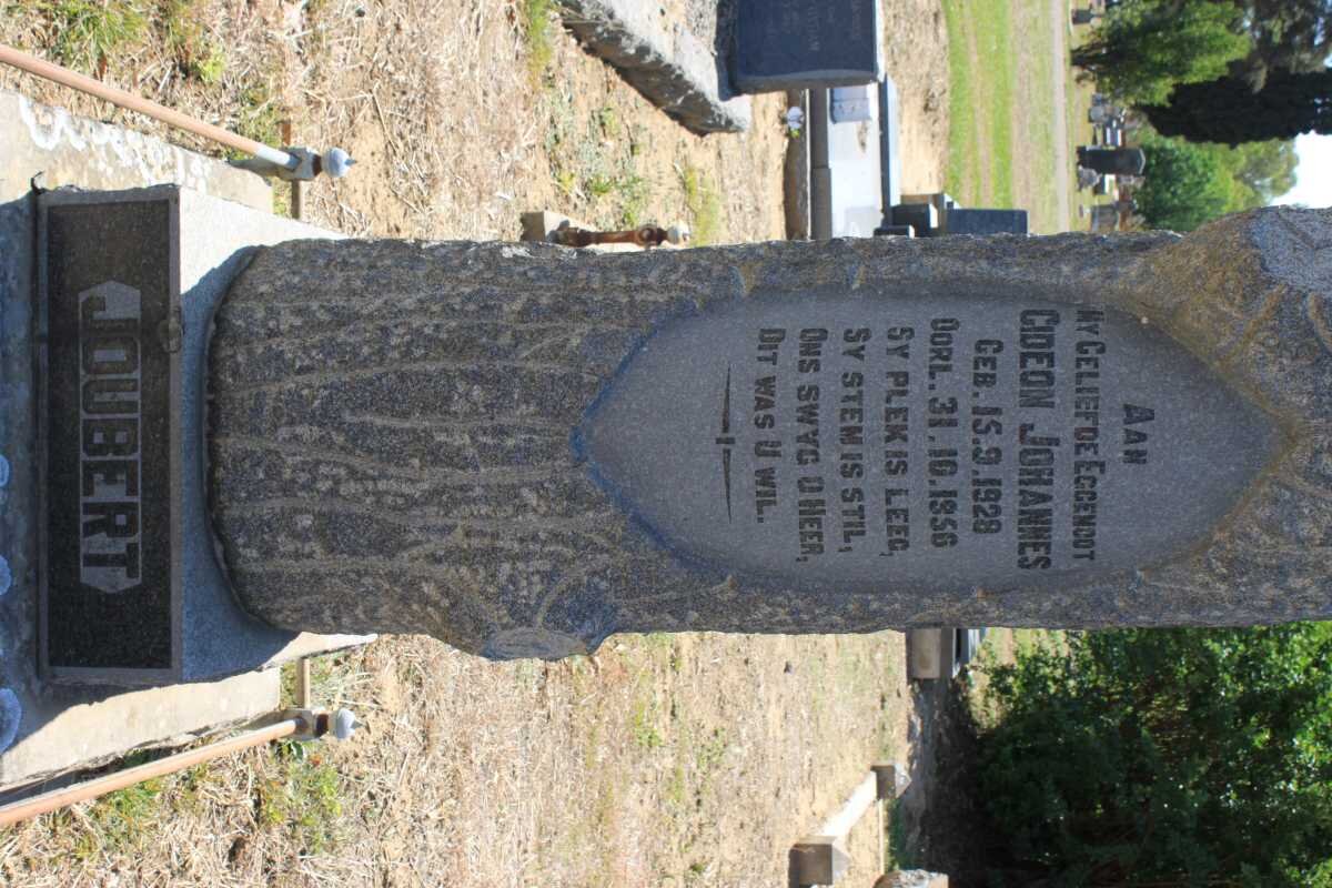 JOUBERT Gideon Johannes 1928-1956