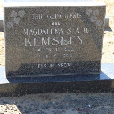 KEMSLEY Magdalena S.A.B. 1933-1990