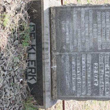 KLERK Louis Jacobus, de 1874-1943 &amp; Cornelia Magdelena Petronella OELOFSE 1886-1955