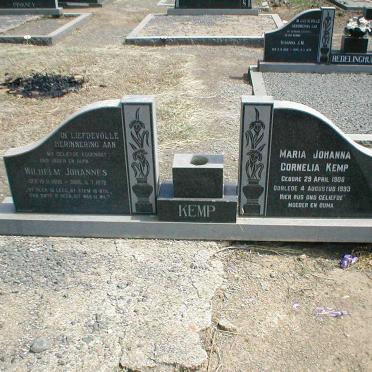 KEMP Wilhelm Johannes 1906-1972 &amp; Maria Johanna Cornelia 1908-1993