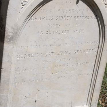 KENNEDY Georgina Catherine nee HEATHCOTE -1879 :: HYDE Charles Sidney Heathcote -1869