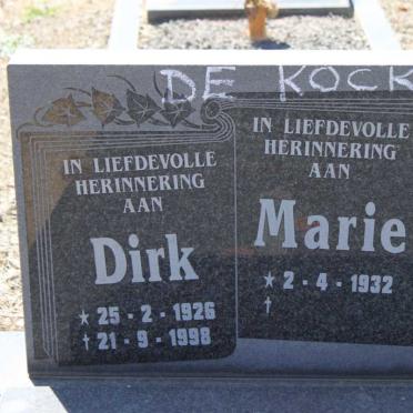 KOCK Dirk, de 1926-1998 &amp; Marie 1932-
