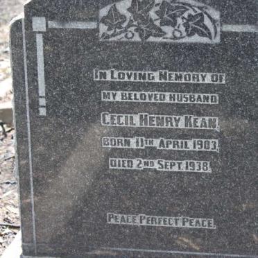 KEAN Cecil Henry 1903-1938