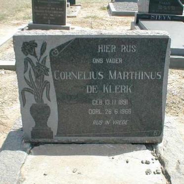 KLERK Cornelius Marthinus, de 1891-1966