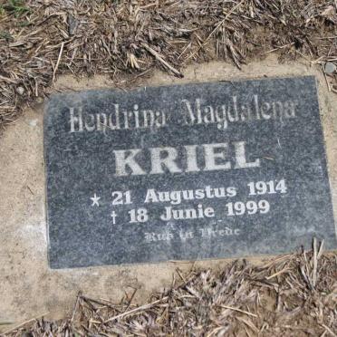 KRIEL  Hendrina Magdalena 1914-1999