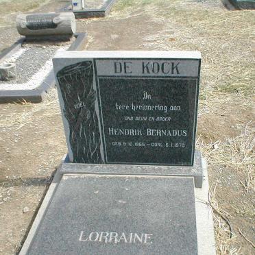 KOCK Hendrik Bernardus, de 1966-1973