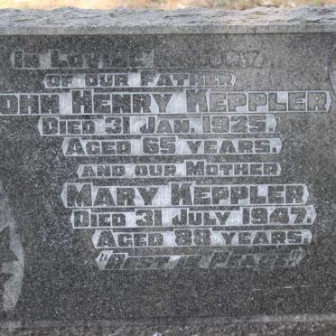 KEPPLER John Henry -1925 &amp; Mary -1947