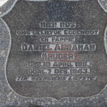 KRUGER Daniel Abraham 1911-1943