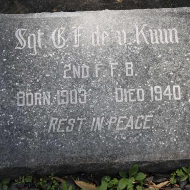 KUUN G.F. de V. 1903-1940