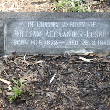 LESLIE William Alexander 1872-1940