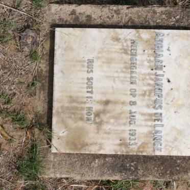 LANGE Adriaan Jakobus, de -1933