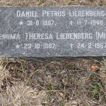 LIEBENBERG Daniel Petrus 1887-1948 &amp; Jemima Theresa MINNAAR 1887-1967