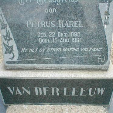 LEEUW Petrus Karel, van der 1890-1960