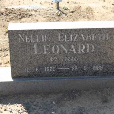 LEONARD Nellie Elizabeth nee PREISS 1920-1988