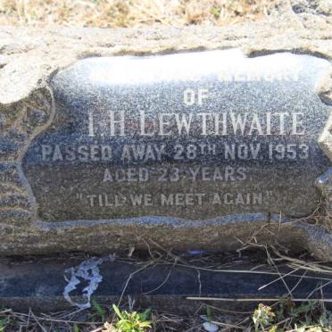 LEWTHWAITE I.H.  -1953