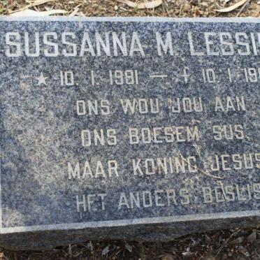 LESSING Sussanna M. 1981-1981