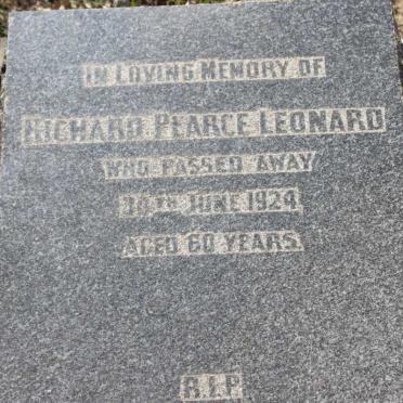 LEONARD Richard Pearce -1924