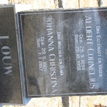 LOUW Aldert Cornelius 1894-1956 &amp; Johanna Christina 1904-1987