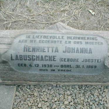 LABUSCHAGNE Henrietta Johanna geb. JOOSTE 1930-1969