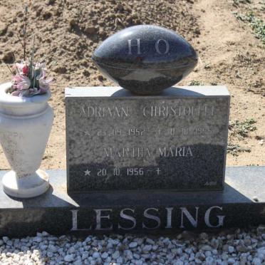 LESSING Adriaan Christoffel 1952-1995 &amp; Martha Maria 1956-