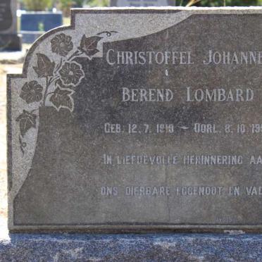 LOMBARD Christoffel Johannes Berend 1919-1955