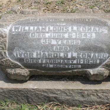 LEONARD William Louis -1943 :: LEONARD Ivor Harold -1931 
