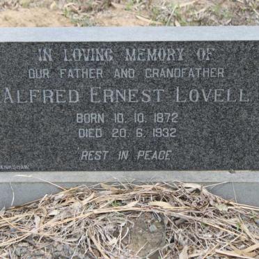 LOVELL Alfred Ernest 1872-1932