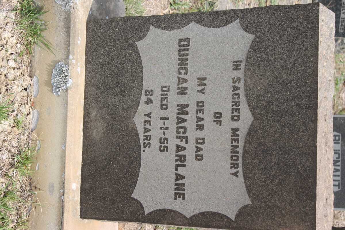 MACFARLANE Duncan -1955