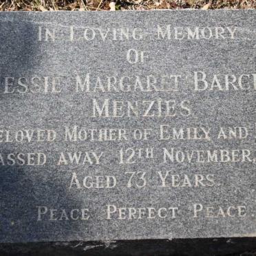MENZIES Jessie Margaret Barclay -1959