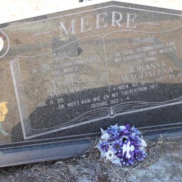 MEERE Louis Jacobus 1916- &amp; Johanna Magdalena 1924-1987