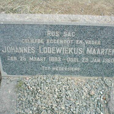 MAARTENS Johannes Lodewiekus 1883-1960
