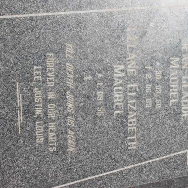 MAUREL Jean-Claude 1950-1989 &amp; Lelane Elizabeth 1955-