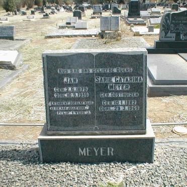 MEYER Jan 1879-1959 &amp; Sarie Catarina OOSTHUIZEN 1882-1969
