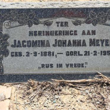 MEYER Jacomina Johanna 1881-1952