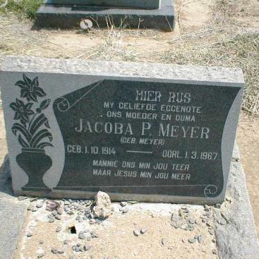 MEYER Jacoba P. nee MEYER 1914-1967