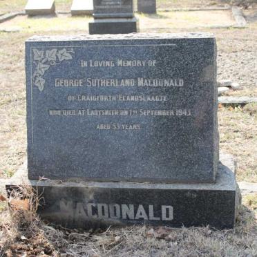 MACDONALD George Sutherland 1890-1943