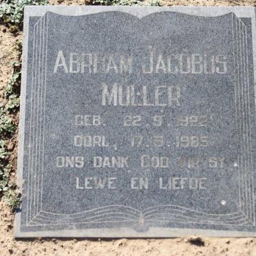 MULLER Abrham Jacobus 1922-1985